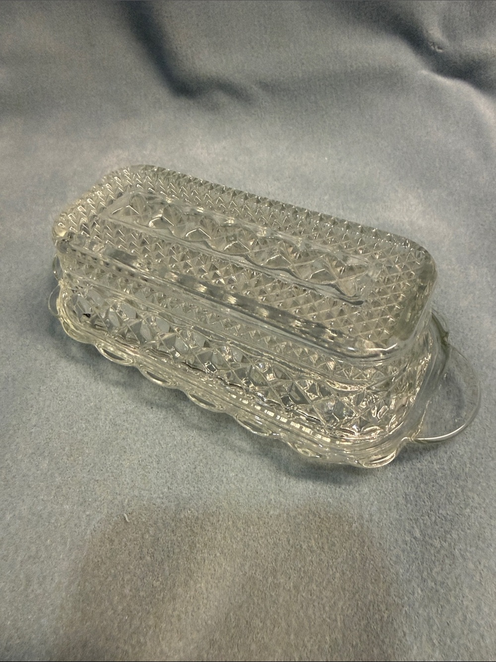 Anchor Hocking Wexford Glass Butter Dish - Clear Glass